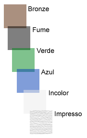 Cores de vidros temperados